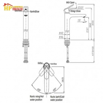 VÒI LAVABO NÓNG LẠNH VIGLACERA VG132.1  CHÍNH HÃNG