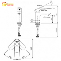 VÒI LAVABO LẠNH VIGLACERA VG132.2 CHÍNH HÃNG