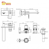 VÒI LAVABO ÂM TƯỜNG AMERICAN STANDARD  WF-1304MB CHÍNH HÃNG