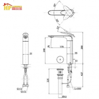 VÒI LAVABO NÓNG LẠNH TOTO  TLP03301A1 CHÍNH HÃNG