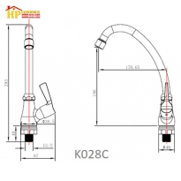 VÒI RỬA CHÉN LẠNH CAESAR K028C CHÍNH HÃNG
