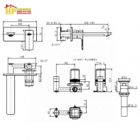 VÒI LAVABO ÂM BÀN NÓNG LẠNH MẠ VÀNG AMERICAN STANDARD WF-1304CS  CHÍNH HÃNG