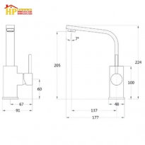 VÒI LAVABO NÓNG LẠNH CAESAR  B750CU CHÍNH HÃNG