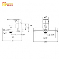 SEN TẮM NÓNG LẠNH MẠ VÀNG CAESAR S393CG CHÍNH HÃNG