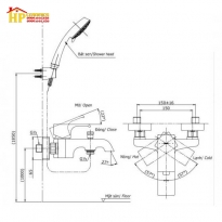 SEN TẮM DÂY NÓNG LẠNH TOTO TBG08302VA/TBW02017A  CHÍNH HÃNG