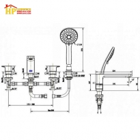 VÒI SEN BỒN TẮM NÓNG LẠNH AMERICAN STANDARD WF-1300CS CHÍNH HÃNG
