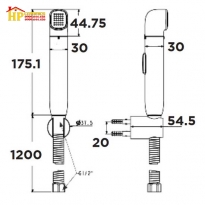 VÒI XỊT VỆ SINH AMERICAN STANDARD WF-TS28CW CHÍNH HÃNG