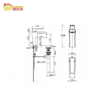 VÒI LAVABO NÓNG LẠNH AMERICAN STANDARD WF-0601 CHÍNH HÃNG