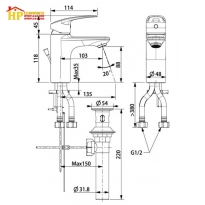 VÒI LAVABO NÓNG LẠNH AMERICAN STANDARD  WF-0901 CHÍNH HÃNG