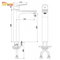 VÒI LAVABO NÓNG LẠNH AMERICAN STANDARD  WF-0902 CHÍNH HÃNG