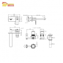 VÒI LAVABO ÂM TƯỜNG AMERICAN STANDARD WF-1304 CHÍNH HÃNG