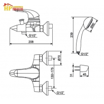 SEN TẮM NÓNG LẠNH AMERICAN STANDARD WF-1511 CHÍNH HÃNG