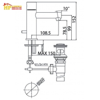 VÒI LAVABO NÓNG LẠNH AMERICAN STANDARD WF-3201 CHÍNH HÃNG