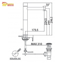 VÒI LAVABO NÓNG LẠNH AMERICAN STANDARD WF-3202 CHÍNH HÃNG