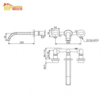 VÒI LAVABO NÓNG LẠNH ÂM TƯỜNG AMERICAN STANDARD WF-3234 CHÍNH HÃNG