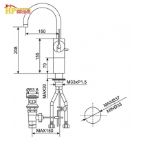 VÒI LAVABO NÓNG LẠNH AMERICAN STANDARD  WF-3302 CHÍNH HÃNG