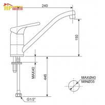 VÒI RỬA CHÉN NÓNG LẠNH AMERICAN STANDARD WF-5637 CHÍNH HÃNG