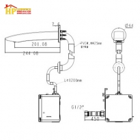 VÒI LAVABO CẢM ỨNG ÂM TƯỜNG AMERICAN STANDARD WF-8508.AC CHÍNH HÃNG