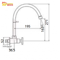 VÒI RỬA CHÉN BẮT TƯỜNG LẠNH AMERICAN STANDARD WF-T707 CHÍNH HÃNG
