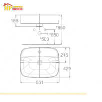 CHẬU LAVABO ĐẶT BÀN AMERICAN STANDARD WP-0618 CHÍNH HÃNG