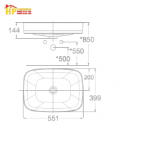 CHẬU LAVABO ĐẶT BÀN AMERICAN STANDARD WP-0628 CHÍNH HÃNG