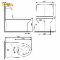 BÀN CẦU KHỐI AMERICAN STANDARD WP-1830 CHÍNH HÃNG