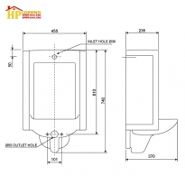 BỒN TIỂU TREO TƯỜNG AMERICAN STANDARD WP-6503 CHÍNH HÃNG