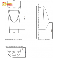 BỒN TIỂU TREO TƯỜNG CẢM ỨNG AMERICAN STANDARD WP-6507 CHÍNH HÃNG