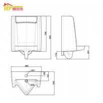 BỒN TIỂU TREO TƯỜNG AMERICAN STANDARD  WP-6591 CHÍNH HÃNG