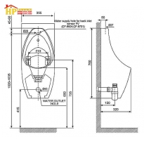 BỒN TIỂU TREO TƯỜNG AMERICAN STANDARD WP-6727 CHÍNH HÃNG