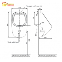 BỒN TIỂU TREO TƯỜNG AMRICAN STANDARD WP-6728 CHÍNH HÃNG