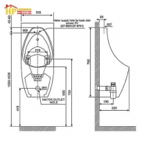BỒN TIỂU TREO TƯỜNG AMERICAN STANDARD WP-6737P CHÍNH HÃNG