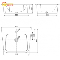 CHẬU LAVABO ĐẶT ÂM BÀN AMRICAN STANDARD  WP-F422 CHÍNH HÃNG