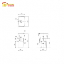 LAVABO CHÂN LIỀN AMERICAN STANDARD WP-F523 CHÍNH HÃNG
