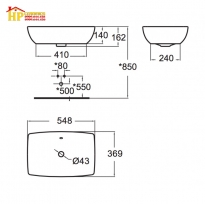 CHẬU LAVABO ĐẶT BÀN AMERICAN STANDARD WP-F650 CHÍNH HÃNG