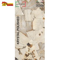 GẠCH LÁT NỀN 160X320 VÂN ĐÁ GHÉP NÂU