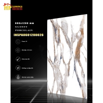 GẠCH LÁT NỀN 60X120 TRẮNG VÂN ĐẬM NÂU 026 NHẬP KHẨU CAO CẤP