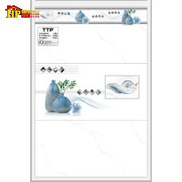 GẠCH ỐP TƯỜNG 30X60 TRẮNG CHỈ VÀNG ĐIỂM BÌNH BÔNG XANH CAO CẤP GIÁ RẺ