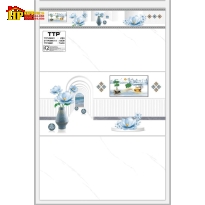 GẠCH ỐP TƯỜNG 30X60 TRẮNG VÂN KHÓI ĐIỂM BÌNH BÔNG XANH VÀ LÔNG VŨ CAO CẤP NHẬP KHẨU