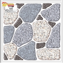 GẠCH SÂN VƯỜN 40X40 GIẢ SỎI XÁM XANH GIÁ RẺ