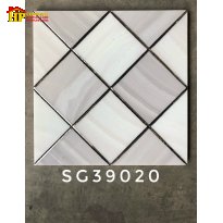 GẠCH TRANG TRÍ 30X30 CARO XÁM NHỦ BẠC 39020 NHẬP KHẨU CAO CẤP