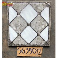 GẠCH TRANG TRÍ 30X30 CARO XÁM TRẮNG ĐAN XEN KHẮC KIM NHẬP KHẨU CAO CẤP