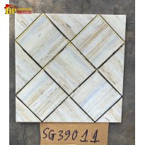 GẠCH TRANG TRÍ 30X30 4 Ô CARO ĐỀU NHAU KHẮC KIM NHẬP KHẨU CAO CẤP