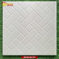 GẠCH SÂN VƯỜN 40X40 CHỮ NHẬT ĐANG KEM TRƠN 1101 CAO CẤP GIÁ RẺ