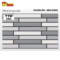 GẠCH TRANG TRÍ 25X40 HÌNH CHỮ NHẬT NHỎ ĐAN XEN MÀU XÁM 2503 CAO CẤP