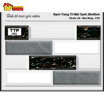 GẠCH TRANG TRÍ 25X40 HÌNH CHỨ NHẬT ĐAN XEN MÀU ĐEN XÁM TRẮNG 2504 CAO CẤP
