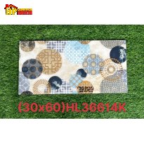 GẠCH TRANG TRÍ 30X60 TRÁNG GƯƠNG HOA VĂN HÌNH TRÒN ĐAN XEN NỖI BẬT 36614 NHẬP KHẨU CAO CẤP