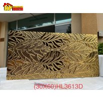 GẠCH TRANG TRÍ 30x60 HOA VĂN LÁ NHỦ VÀNG 3613 NHẬP KHẨU CAO CẤP