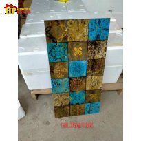 GẠCH TRANG TRÍ 30X60 HOA VĂN CỔ ĐIỂN VÀNG XANH TRÁNG GƯƠNG 36613 NHẬP KHẨU CAO CẤP