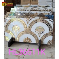 GẠCH TRANG TRÍ 30X60  HOA VĂN CÁNH QUẠT TRÁNG GƯƠNG KHẮC KIM NHẬP KHẨU CAO CẤP